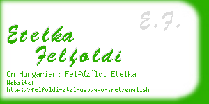 etelka felfoldi business card